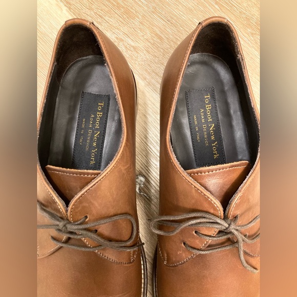 To Boot New York Adam Derrick Winston Leather Oxford Brown Mens Size 12